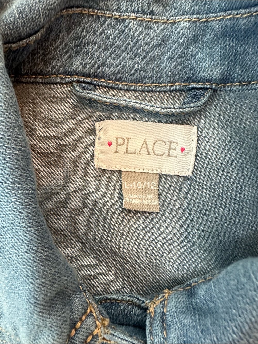 The Children’s Place Embroidered Butterfly Denim Jacket Girls L 10/12 - Picture 4 of 6